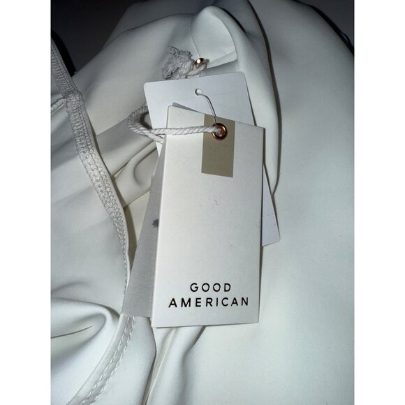 Good American Scuba Scoop Body Suit Women's White Long Sleeve Thong Medium NWT - Picture 12 of 12